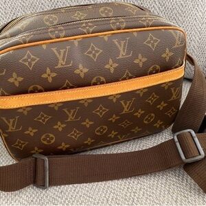 Louis Vuitton Monogram Brown and Tan Messenger Bag